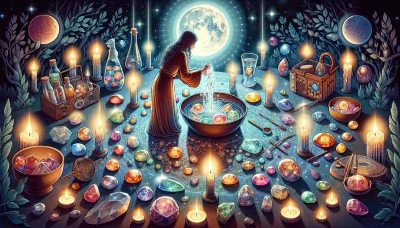 Cleansing and charging lithomancy