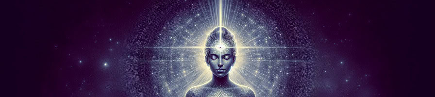 person meditating with third eye