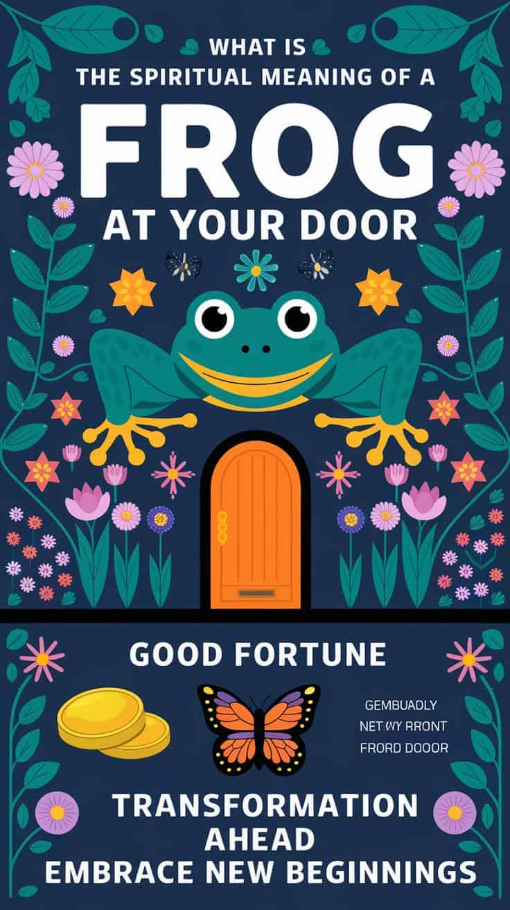 Infographic-spiritual-meaning-of-frog-at-front-door