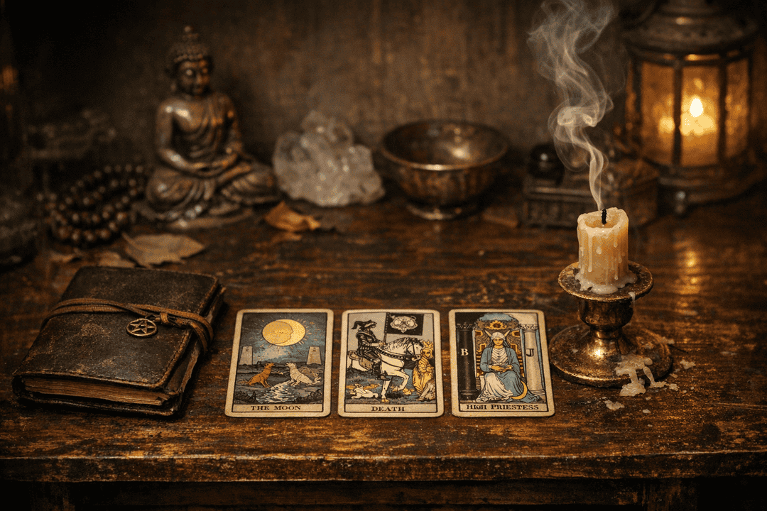 Closing a tarot reading and reflecting